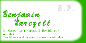 benjamin marczell business card